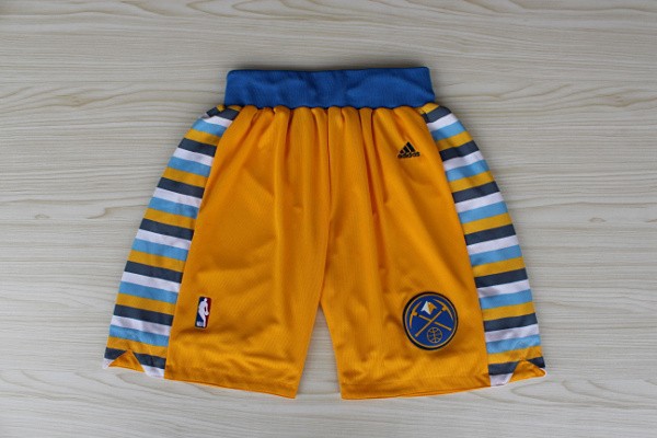  NBA Denver Nuggets New Revolution 30 Swingman Throwback Yellow Short